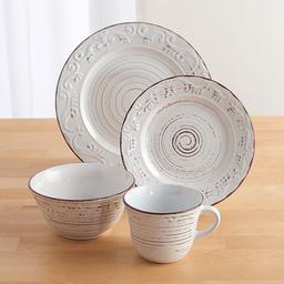 Pfaltzgraff(R) Trellis White 16pc. Dinnerware Set