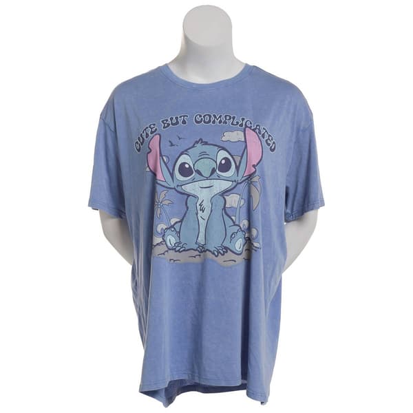 Juniors Plus Freeze Cute but Complicated Stitch Graphic Tee