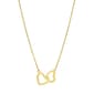 Athra Gold Over Sterling Silver Double Linked Heart Necklace - image 1