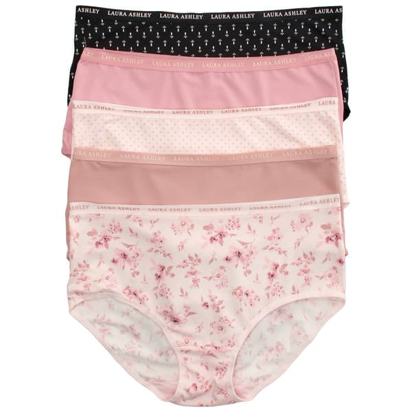 Plus Size Laura Ashley(R) 5pk. Brief Panties LS5786-5PKF - image 