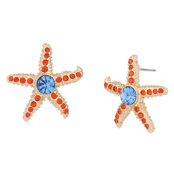 Betsey Johnson Starfish Stud Earrings - image 