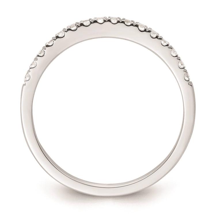 Pure Fire 14kt. White Gold Lab Grown Diamond Polish Wedding Band
