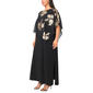 Plus Size MSK Solid Evening Gown with Foil Floral Overlay - image 3