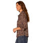 Womens Democracy 3/4 Sleeve Ditsy Floral Button Front Blouse - image 3