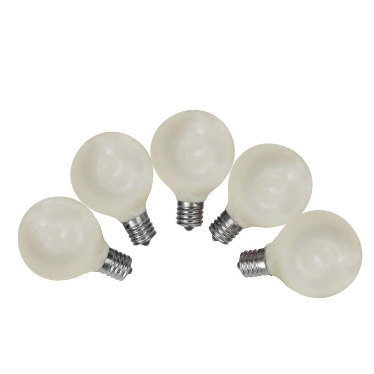 Northlight Seasonal 10ct. Pearl White G50 Globe Replacement Bulbs