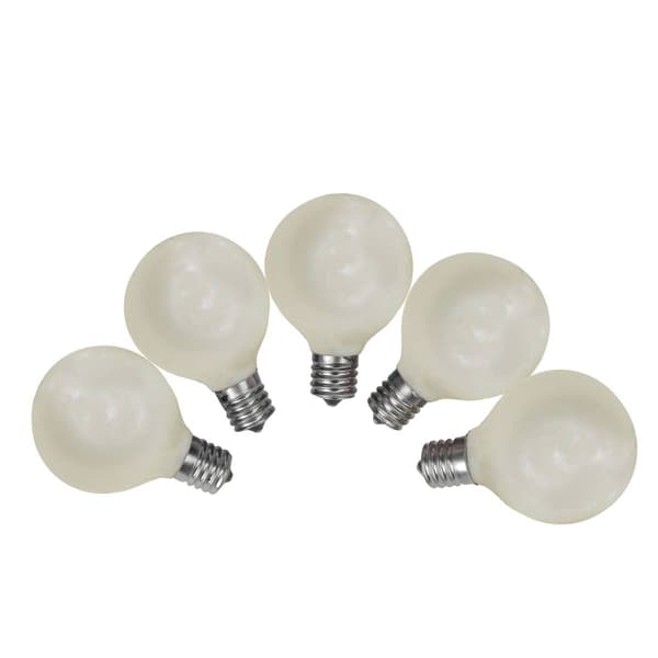 Northlight Seasonal 10ct. Pearl White G50 Globe Replacement Bulbs