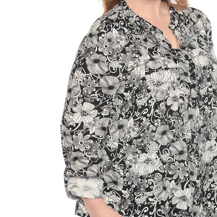 Plus Size White Mark 2pc. Floral Print Tunic and Pant Set