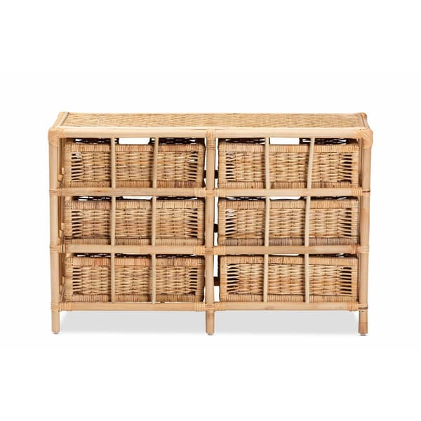 Baxton Studio Dariana Natural Brown 6-Drawer Storage Cabinet
