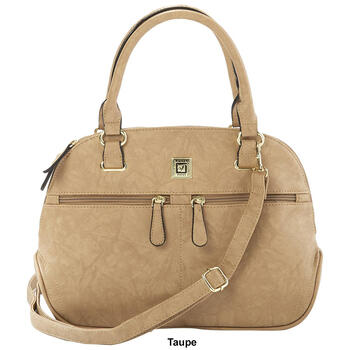 Stone Mountain Crunch Leather Domed Satchel - Boscov's