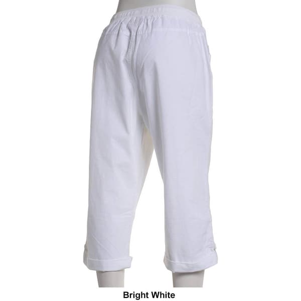 Womens Jordana Rose Rib-Knit Waist Capri Pants