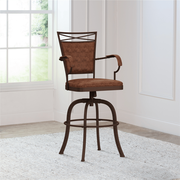 HH2 Home Bridgetown Tilt Metal Counter Height Swivel Stool