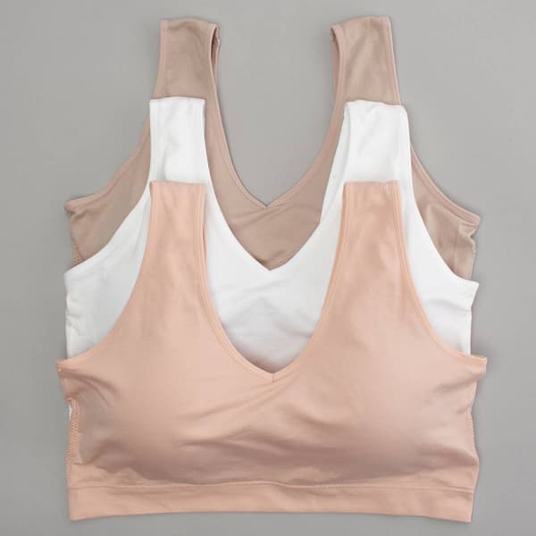 Juniors Plus Ren&#233; Rof&#233;&#174; 3pk. Seamless Bralettes B28605XH3-PKWC