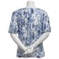 Womens Sara Michelle Balloon Sleeve Bubble Hem Floral Blouse - image 2