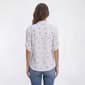 Womens Emily Daniels Elbow Sleeve One Pocket Ditsy Lemon Blouse - image 2