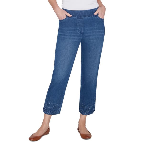 Womens Alfred Dunner Scottsdale Heat Set Ankle Jeans