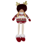 Northlight Sitting Plush Girl with Dangling Legs Christmas Figure - image 2