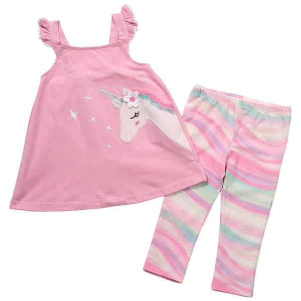 Baby Girl &#40;12-24M&#41; Kids Headquarters&#40;R&#41; Unicorn Tunic & Legging Set - image 