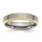 Mens Endless Affection&#40;tm&#41; 5mm Yellow IP-Pated Titanium Band - image 1