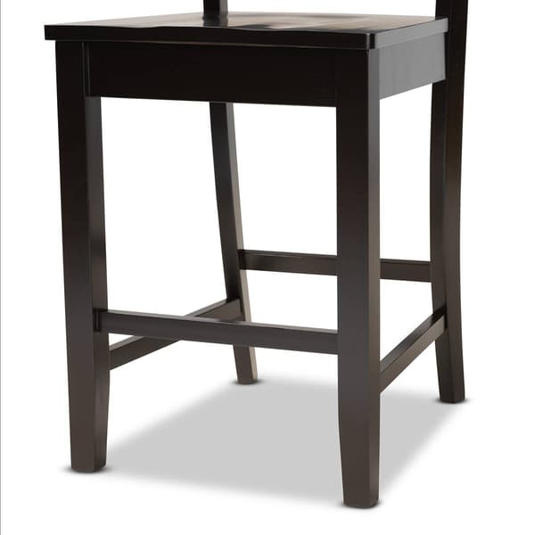 Baxton Studio Nicolette Dark Brown Finished Wood 5pc. Pub Set