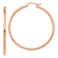 Gold Classics(tm) 14kt. Rose Gold 45mm Tube Hoop Earrings - image 1