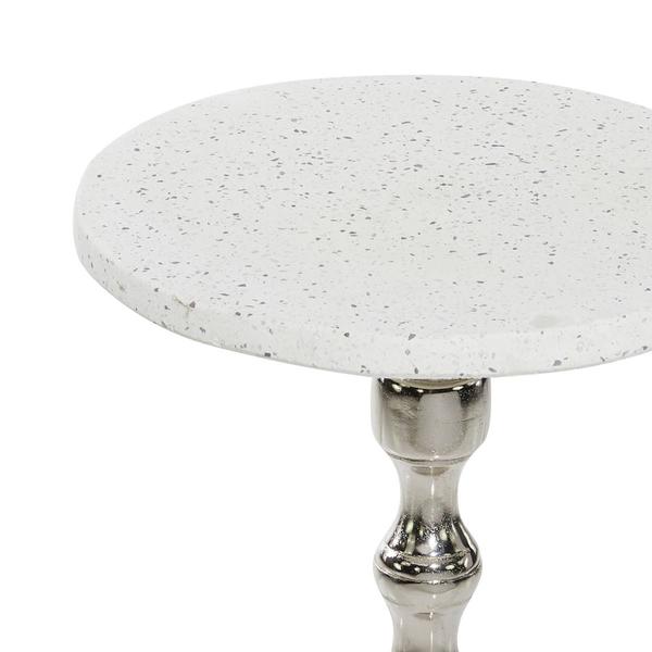 9th & Pike® Silver Traditional Terrazzo Accent Table