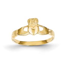 Gold Classics(tm) Thin 14kt. Polished Claddagh Ring