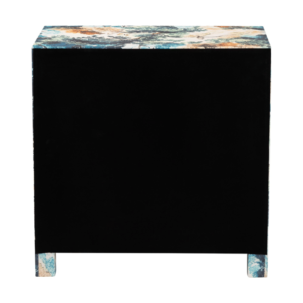 Baxton Studio Adeline End Table with Nature Motif