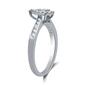 Loveblooms&#8482; Sterling Silver 3/8cttw. Diamond Pear Halo Bridal Set - image 2