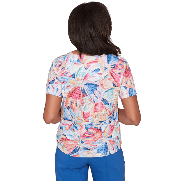 Petite Alfred Dunner The Royal Treatment Butterfly Wing Blouse