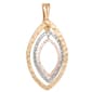 Wearable Art Tri-Tone Metal Marquis Enhancer Pendant - image 1