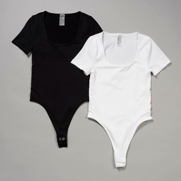 Juniors One Step Up 2pk. Minimalism Bodysuits - image 