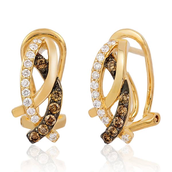 Le Vian&#40;R&#41; 14kt. Gold 1/5ctw. Diamond Earrings - image 