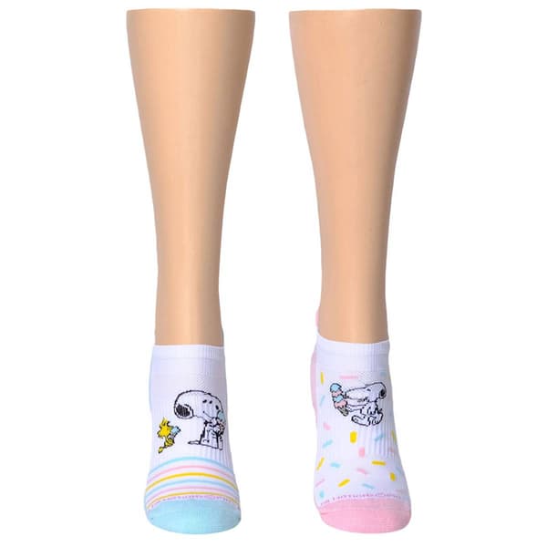Womens Dr. Motion 2pk Snoopy Ice Cream Compression Ankle Socks - image 