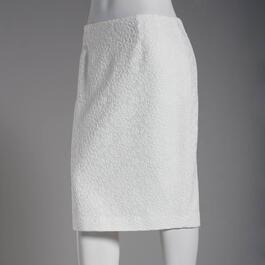 Petite Kasper Lace Jacquard Zip Slim Skirt
