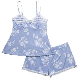 Womens Laura Ashley&#40;R&#41; Floral Pajama Set w/Ruffle Lace