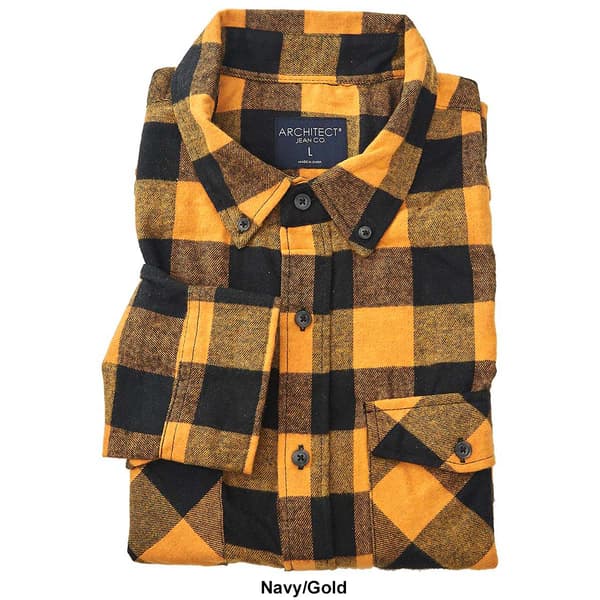Young Mens Architect&#174; Jean Co. Checkered Plaid Flannel Shirt
