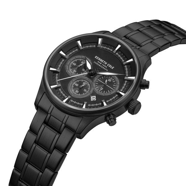 Mens Kenneth Cole New York® Chronograph Black Watch-KCWGI0058402