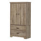South Shore Versa 2 Door Weathered Oak Armoire with Drawers - image 2