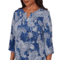 Womens Alfred Dunner Classics 3/4 Sleeve Paisley Blouse - image 5