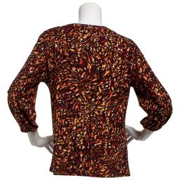 Womens Emily Daniels 3/4 Sleeve Abstract Disco Dot Blouse