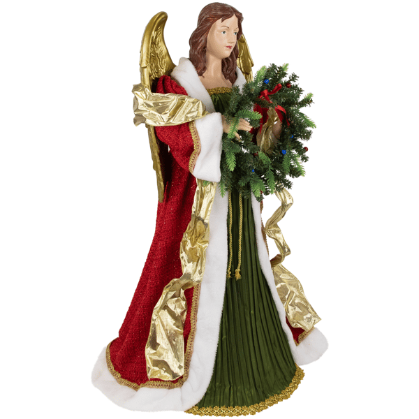 Northlight 3ft. Angel Christmas Tree Topper with Wreath