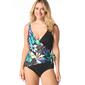 Womens Gabar Sunset Garden Surplice One Piece Suit - image 1