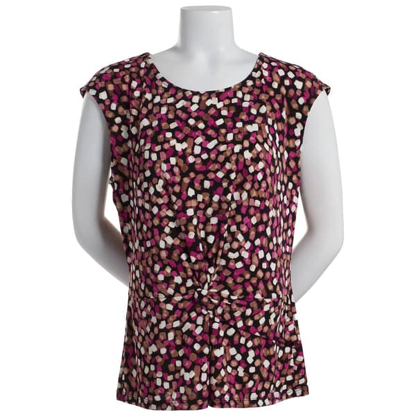 Womens Calvin Klein Sleeveless Chicklet Twist Waist Blouse - image 