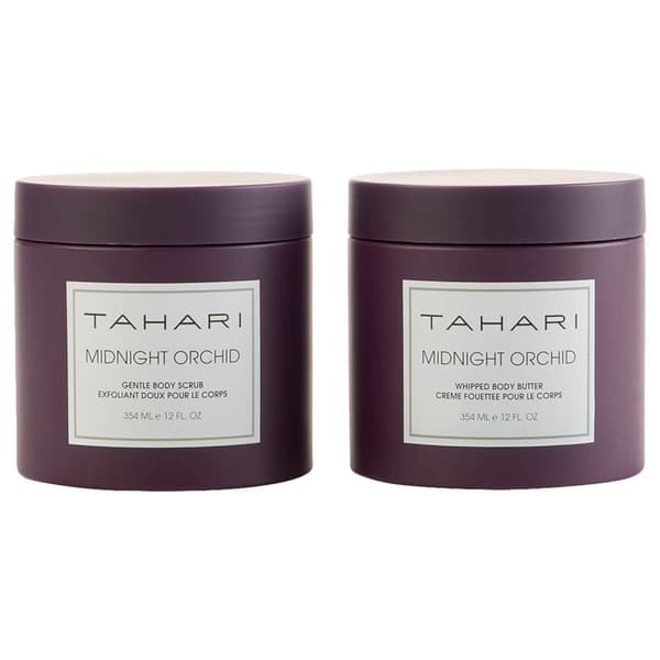 Tahari Midnight Orchid Body Butter & Body Scrub Duo - image 