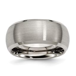 Mens Endless Affection(tm) Titanium Beveled Edge 10mm Satin Band