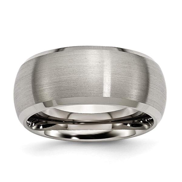 Mens Endless Affection&#40;tm&#41; Titanium Beveled Edge 10mm Satin Band - image 