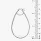 Forever New Sterling Silver Glitter Pear Shaped Hoop Earrings - image 3