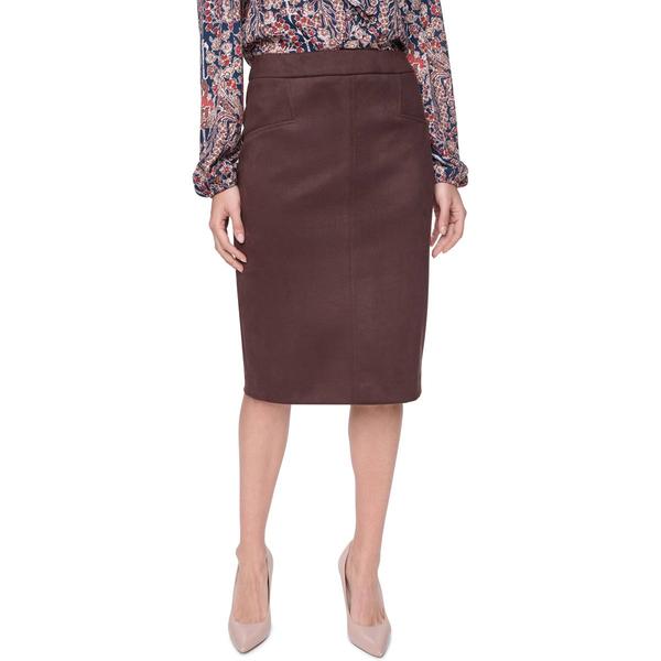 Womens Tommy Hilfiger Back Zipper Faux Suede Pencil Skirt - image 