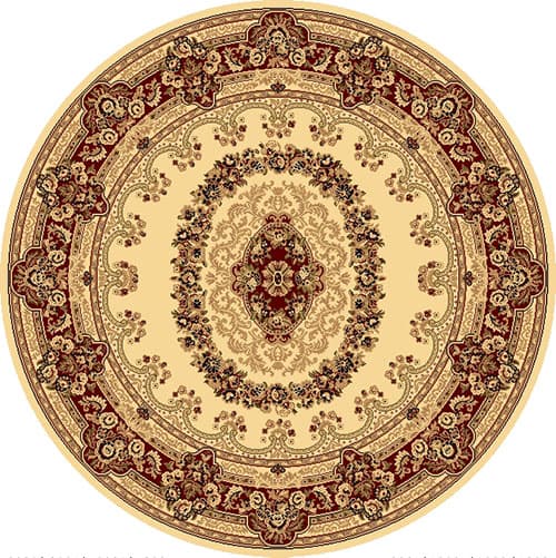 Rugs America™ New Vision Kerman Round Rug - Cream