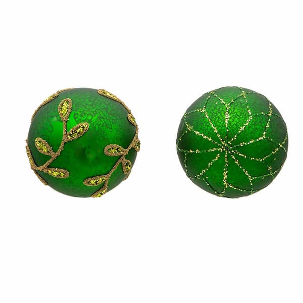 Kurt S. Adler 6pc. Gold & Emerald Green Embellish Ornaments Set